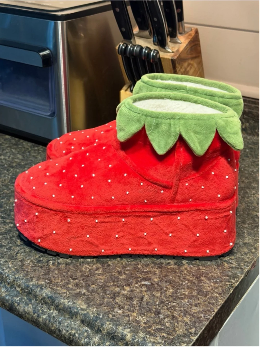New Dolls Kill x Strawberry Shortcake Fresh Patch Platform Boots